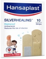 Silverhealing washproof, antibacterial Wound Plaster Small Pack | For faster wound healing  | Hansaplast